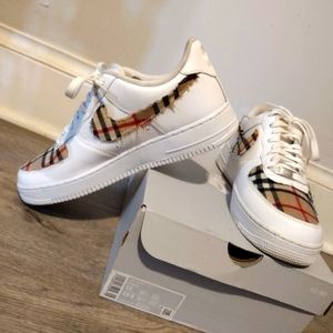 Designer print Nike air force ones